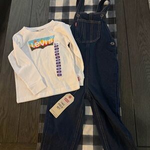 Infant Boys Levi Strauss bib overall set 24 months new with tags